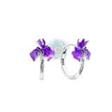 Iris hoop earrings