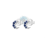 Moon stud earrings
