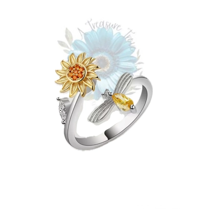 Sunflower and bee ring