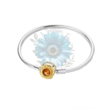 Sunflower charm bracelet