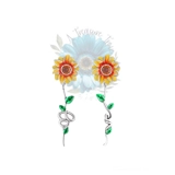 Sunflower love dangle earrings