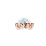 Jewelled centred heart earrings