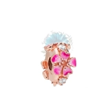 Rose gold flower charm