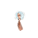 Rose gold feather charm