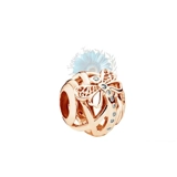 Rose gold round dragonfly charm