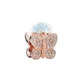 Rose gold butterfly charm