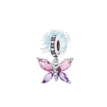 Pink and purple butterfly charm Pink and purple butterfly charm