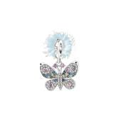 Gemmed dangle butterfly charm
