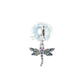 Dark dragonfly charm