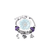 Silver heart charm bracelet