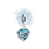 Murano heart and turtle charm