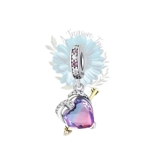 Silver love heart charm