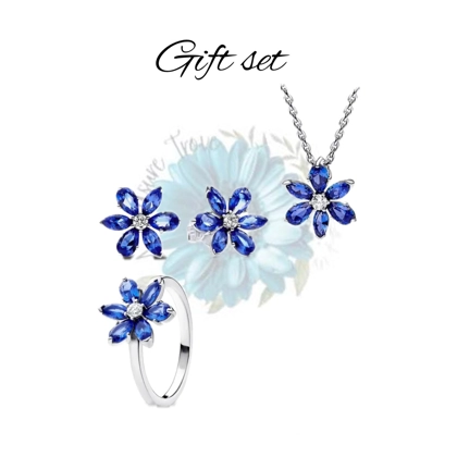 Blue flower gift set