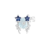 Star and cat dangle earrings