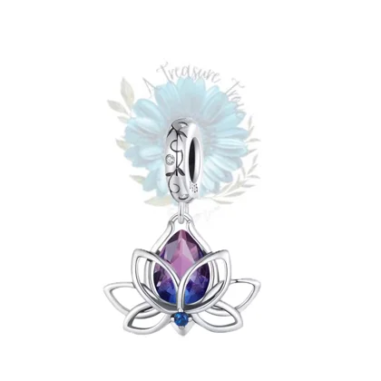 Lotus flower dangle charm