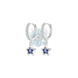 Star dangle hoop earrings