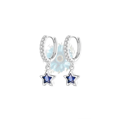 Star dangle hoop earrings Star dangle hoop earrings