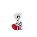 Mickey and Minnie love dangle charm
