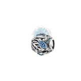 Hummingbird and leaf round charm