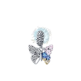 Half silver and flower butterfly charm