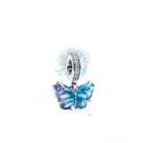 Glass butterfly charm