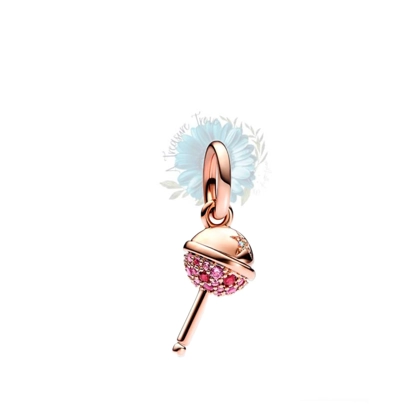 Rose gold baby rattle charm Rose gold baby rattle charm