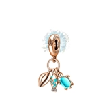 Rose gold turtle/shell/fish charm
