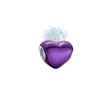 Metallic heart charm