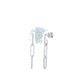 Stud link chain earrings