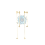 Clover chain dangle earrings