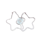 Star hoop earrings