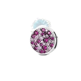 Round pink jewelled charm