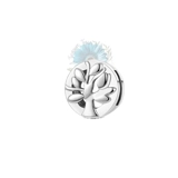 Silver family tree charm
