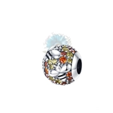 Round bee jewelled charm