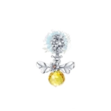 Silver and glass bee charm