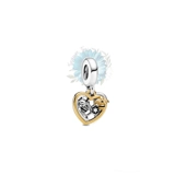 Hearts and bee charm