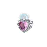 Sparkling pink heart charm