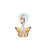 Orange and yellow butterfly charm