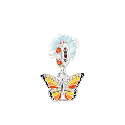 Orange and yellow butterfly charm Orange and yellow butterfly charm