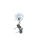 Black and blue Minnie ears charm