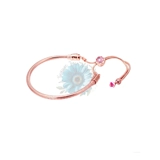 Rose gold and pink adjustable charm br..