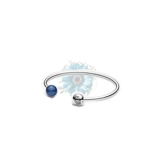 Moon and earth open charm bangle