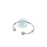 Open charm bangle with gemmed dots