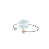 Open charm bangle with flat caps