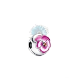 Pink pansy safety clip