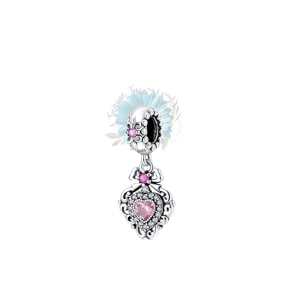 Sparkling heart dangle charm Sparkling heart dangle charm