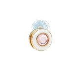Round gold stone charm