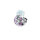 Lotus flower and moon charm