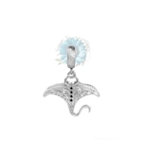 Silver stingray charm