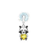 Raccoon gem charm